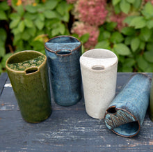 Load image into Gallery viewer, Ceramic Travel Mug with Monstera Lid Pottery Coffee Mug Good for Hot or Iced Coffee
