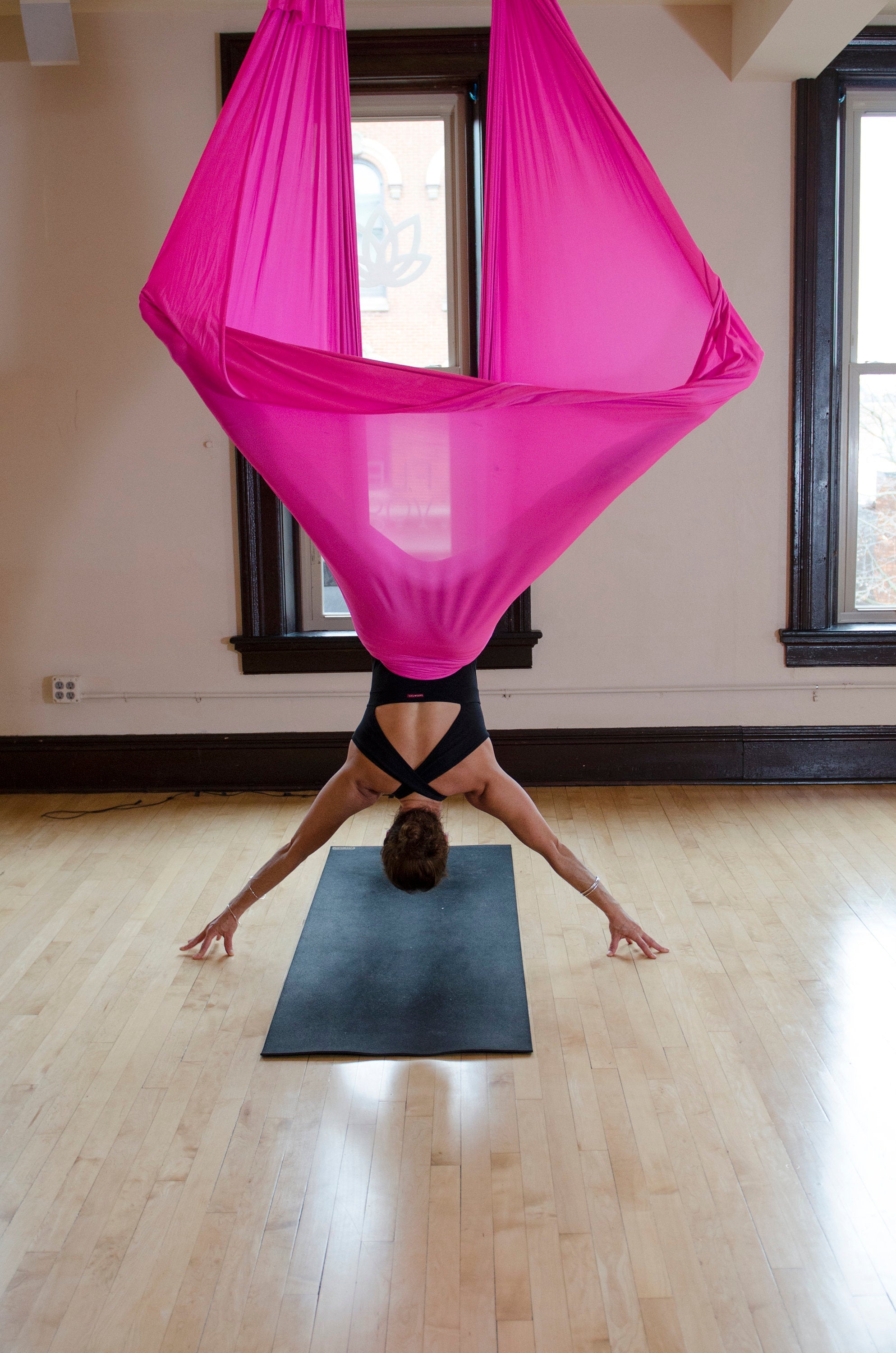 Aerial Hammock Yoga by Emily Mariola Flex Yoga Stonehouse Pottery