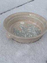 Load image into Gallery viewer, Holiday Stoneware Baking dish with handles.