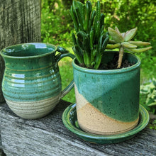 Load image into Gallery viewer, Handmade Ceramic Tea Mug and handmade planter