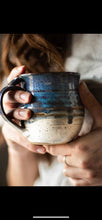 Load image into Gallery viewer, Stoneware Clay Mug with blue glaze
