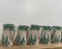 Load image into Gallery viewer, Hand thrown ceramic pitcher with winter trees