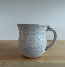 Load image into Gallery viewer, Matte white coffee mug cup with thumb rest