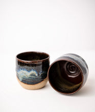 Load image into Gallery viewer, Blue and green glaze Whiskey and/or Espresso cup
