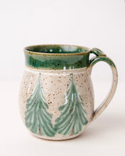 Load image into Gallery viewer, Ceramic Coffee Mug Winter Trees  Pottery Mug with Thumb Rest
