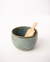 Load image into Gallery viewer, Small spice bowl with hand carved wooden spoon
