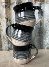 Load image into Gallery viewer, Black and white Ceramic coffee mug 
