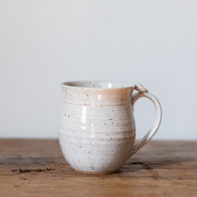 Load image into Gallery viewer, Speckled White Hand Thrown Stoneware mug
