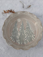 Load image into Gallery viewer, Ceramic Pie Dish Baking Winter Tree Holiday Stoneware
