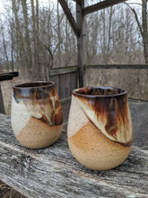 Load image into Gallery viewer, Set of 2 handthrown stoneware wine glasses
