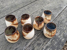 Load image into Gallery viewer, Set of 2 handthrown stoneware wine glasses
