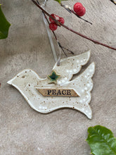 Load image into Gallery viewer, Christmas holiday Ornament: Peace Dove
