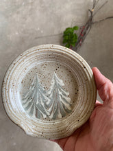 Load image into Gallery viewer, Winter Trees spoon rest spoon rest holiday pottery
