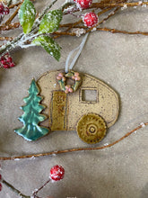 Load image into Gallery viewer, Camper Holiday Tree Ornament - Camping Adventure Wanderlust Travel Decor
