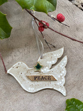 Load image into Gallery viewer, Christmas holiday Ornament: Peace Dove
