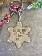 Load image into Gallery viewer, Ceramic Snowflake Ornament 
