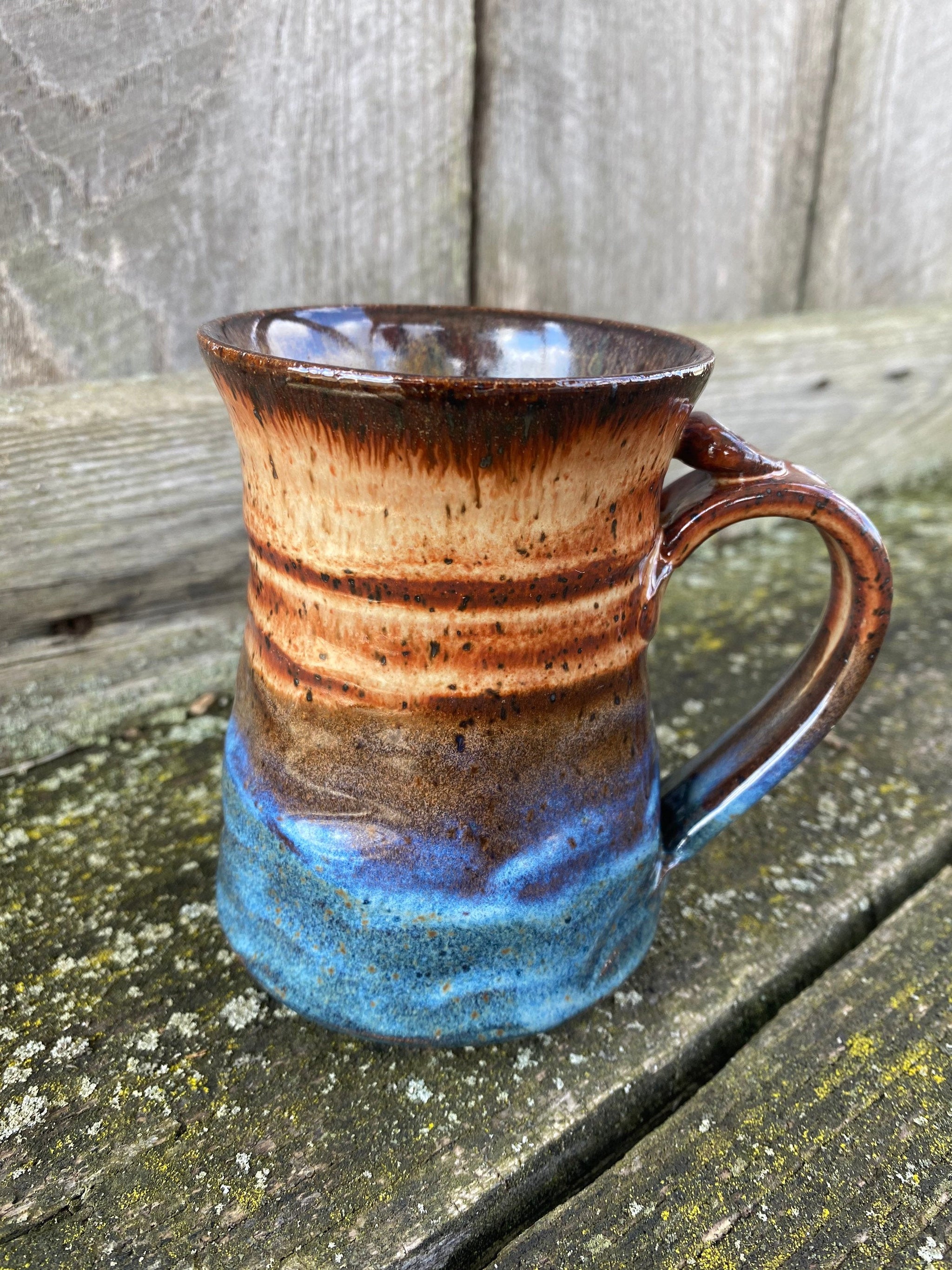 14oz coffee mug in hand size Hand thrown 14oz Coffee Mug - Pottery Mugs | Stonehouse Pottery –  Stonehouse Pottery