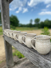 Load image into Gallery viewer, a line of Speckled White Hand Thrown Stoneware Mug
