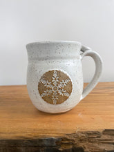 Load image into Gallery viewer, 8 ounce stoneware coffee mug in speckled white MATTE glaze!! (Finally!) or green
