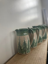 Load image into Gallery viewer, Hand thrown ceramic pitcher with winter trees
