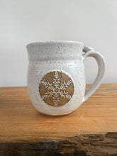 Load image into Gallery viewer, Snowflake Winter stoneware coffee Mug
