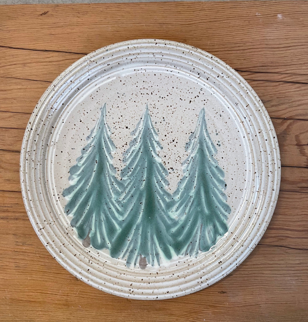 Winter Trees Stoneware Lunch Plate