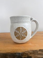 Load image into Gallery viewer, Snowflake Winter stoneware coffee Mug
