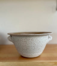 Load image into Gallery viewer, 2 quart matte white stoneware mixing bowl ceramics
