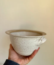 Load image into Gallery viewer, 2 quart matte white stoneware mixing bowl ceramics
