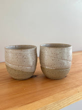 Load image into Gallery viewer, Set of 2 whiskey or espresso cups pottery tumbler hand thrown stoneware clay
