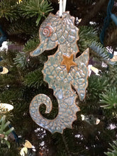 Load image into Gallery viewer, Seahorse Christmas Holiday Ornament
